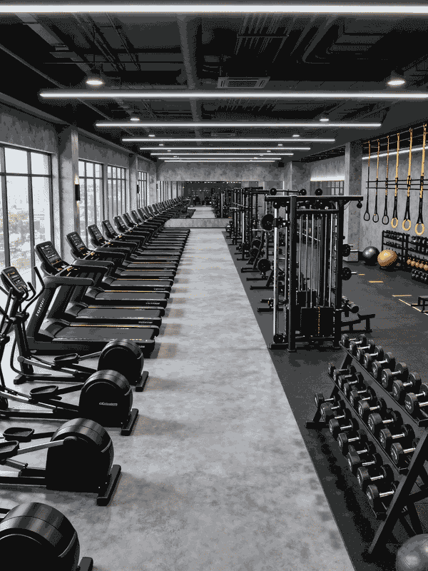 Fitness center setup