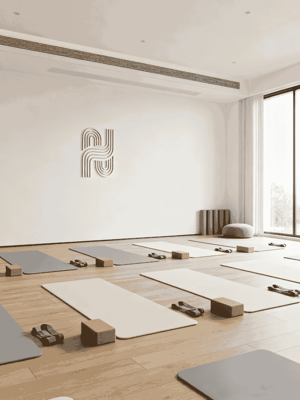 Yoga studio setup
